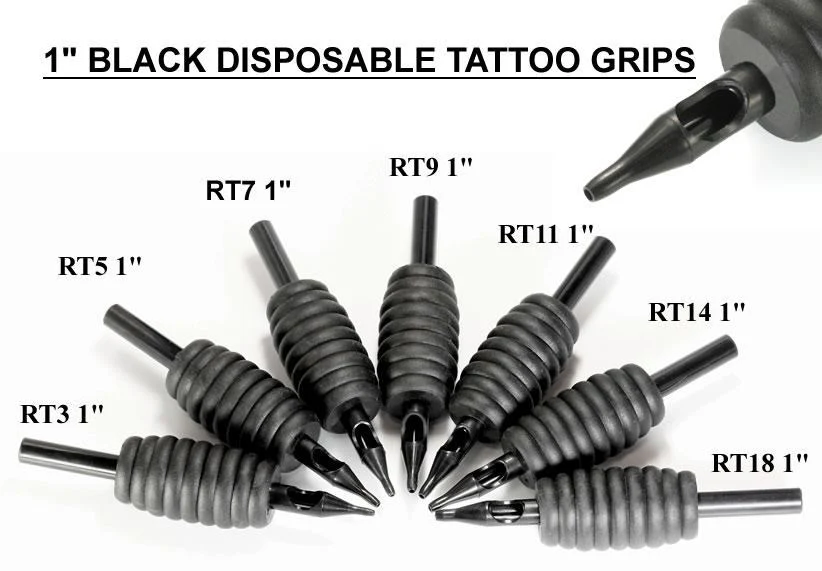 Classic Tube & Grip Sets — 1" Black Disposable Grip — Box of 25 - Image 7