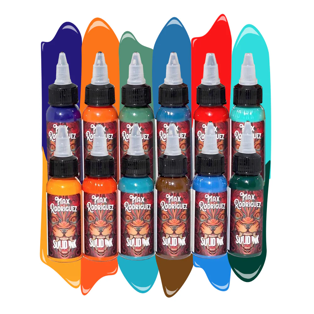 12 Color Max Rodriguez Set — Solid Ink — 1oz Bottles