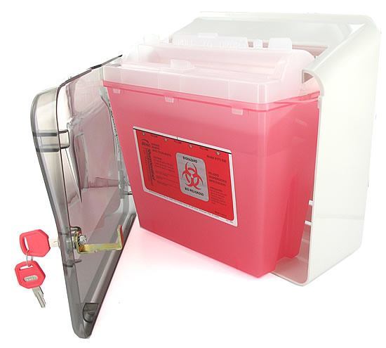 Bemis Sharps Trio - Sharps Cabinet, 5Qt. Sharps Container & Glove Box Holder - Image 4