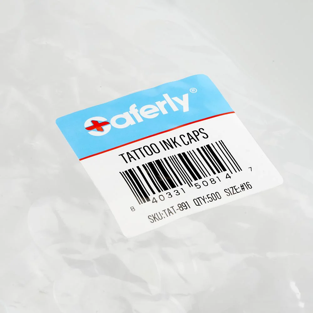 500 Saferly Ink Cups with Base Size # 16 for Tattoo Ink - Image 9