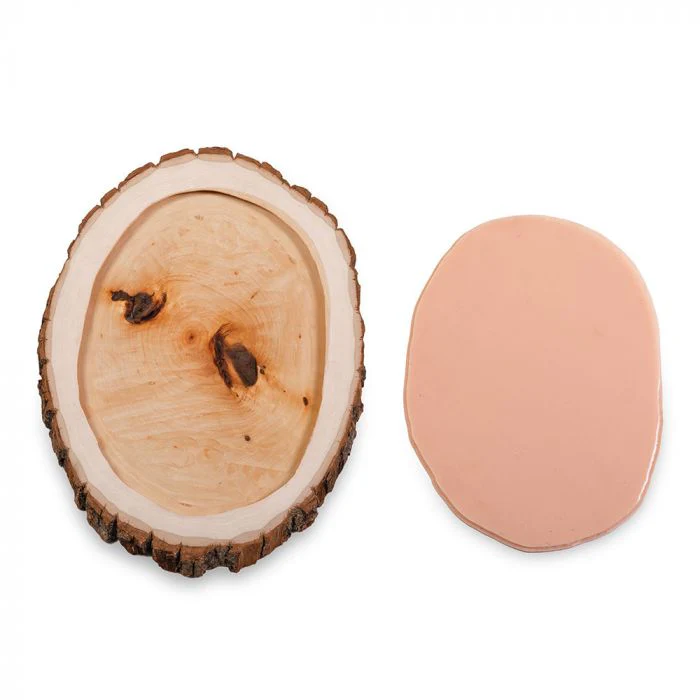 A Pound of Flesh Gallery Series Tattooable Synthetic Round Wooden Plank — Large - Image 3
