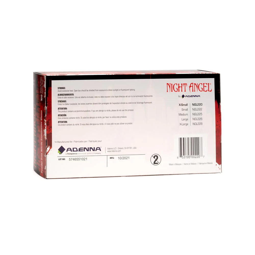 Adenna Night Angel - Black Nitrile Exam Gloves - Image 3