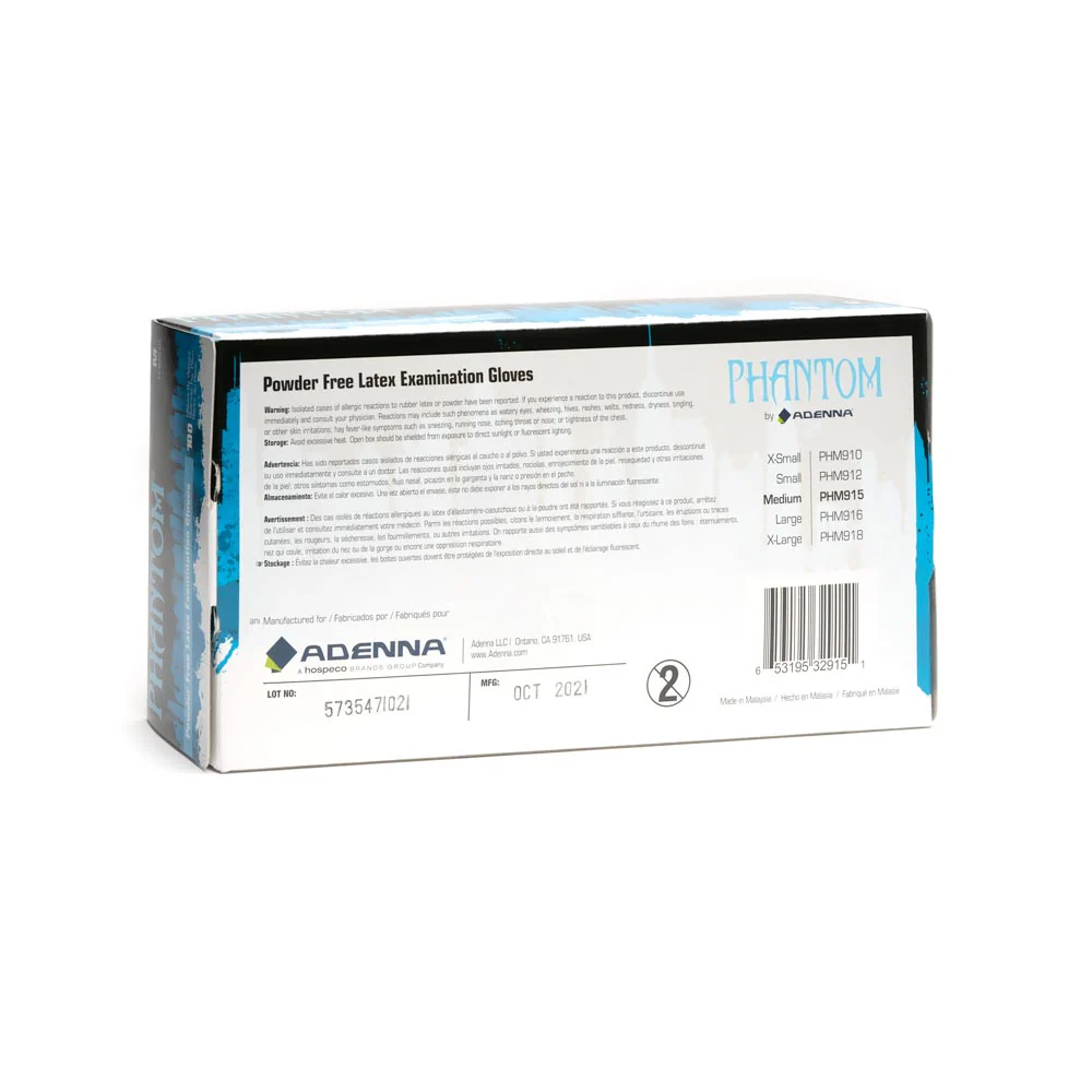 Adenna Phantom - Black Latex Exam Gloves – Powder Free - Image 3