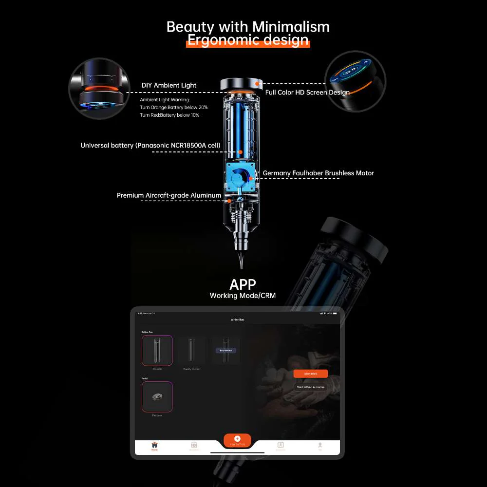 AI Tenitas Bounty Hunter Wireless Tattoo Machine - Image 5