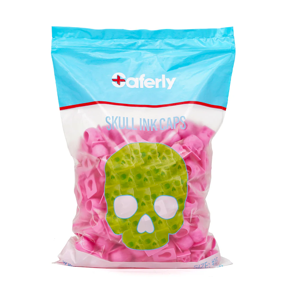 Saferly Skull Ink Caps — Size #16 (Large) — Bag of 200 - Image 6