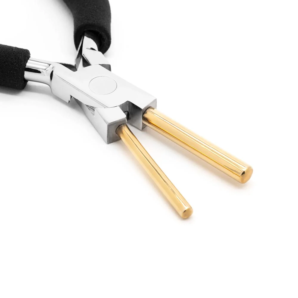 Bail Forming Pliers 6-3/4", with Brass Tips and Black Grip - Image 2