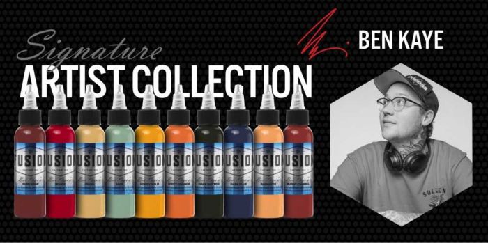 Ben Kaye 10-Color Palette Signature Set — Fusion Tattoo Ink — 1oz - Image 2