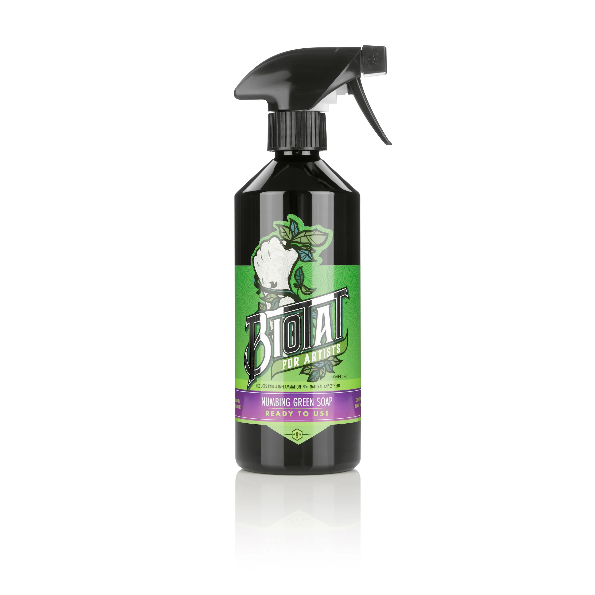 Biotat Numbing Green Soap — Ready to Use — 16oz Spray Bottle