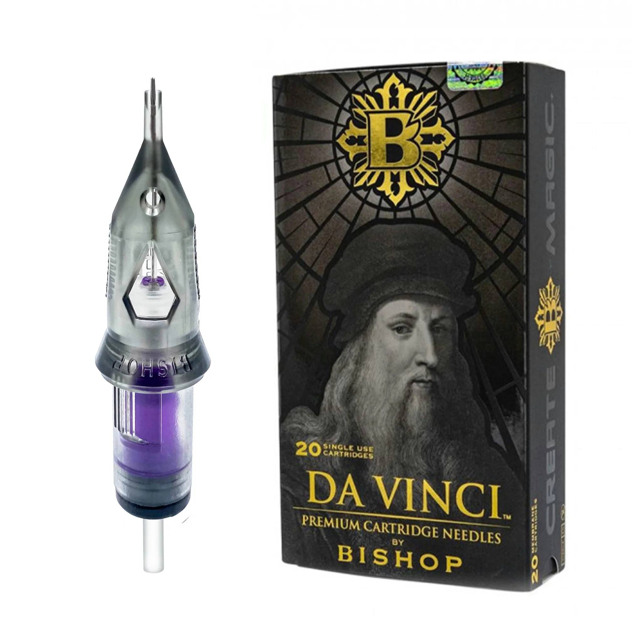 Bishop Da Vinci V2 Tattoo Cartridge Needles — Liners — Box of 20