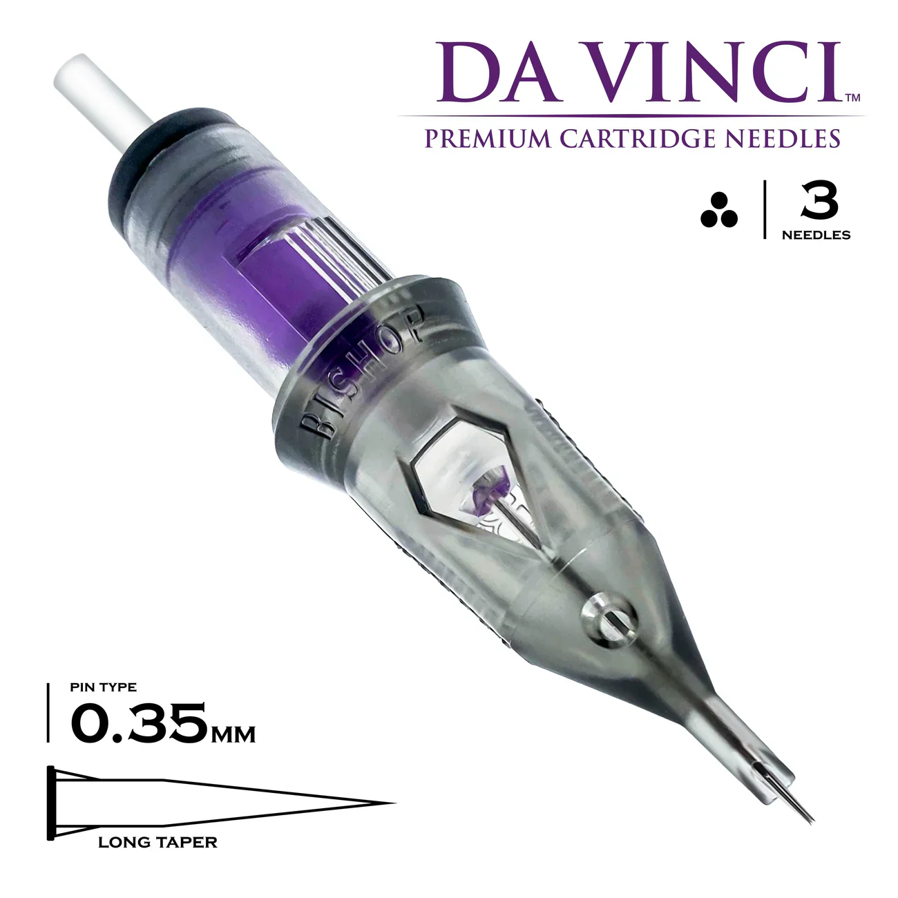 Bishop Da Vinci V2 Tattoo Cartridge Needles — Liners — Box of 20 - Image 2