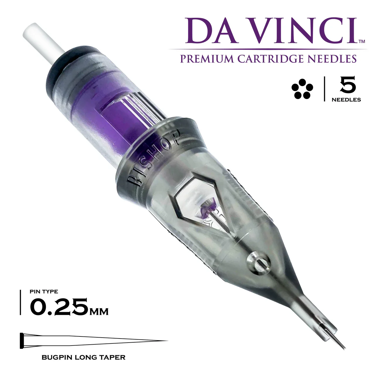 Bishop Da Vinci V2 Tattoo Cartridge Needles — Liners — Box of 20 - Image 7