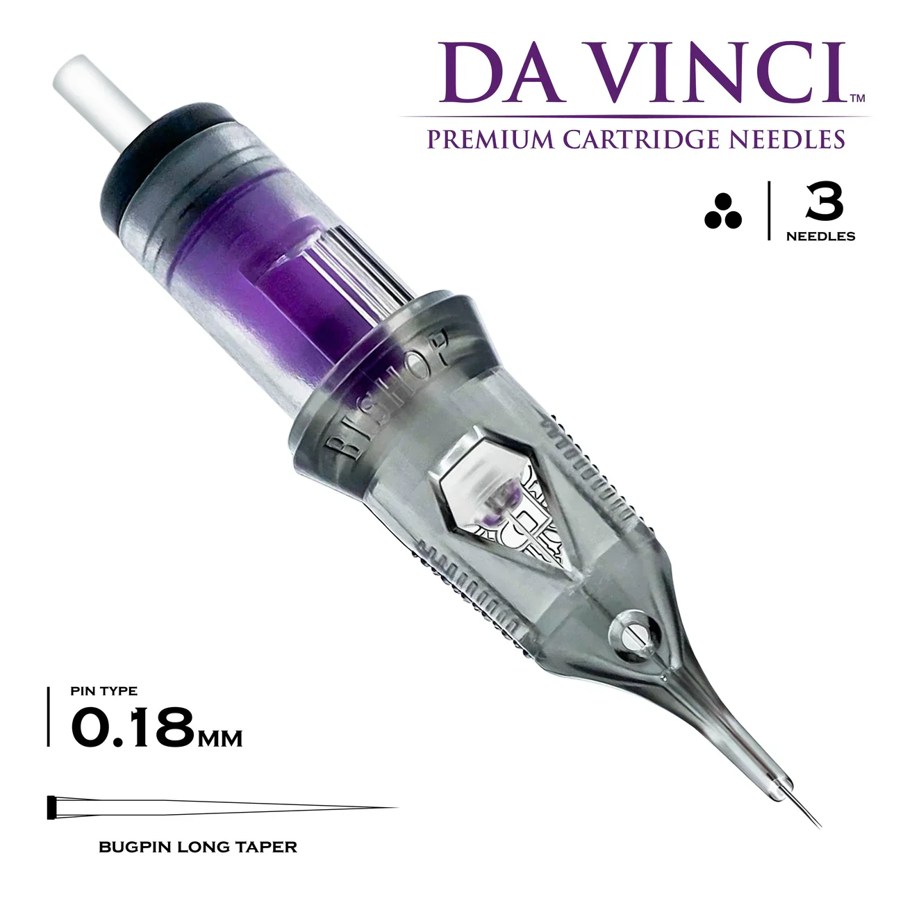 Bishop Da Vinci V2 Tattoo Cartridge Needles — Liners — Box of 20 - Image 9