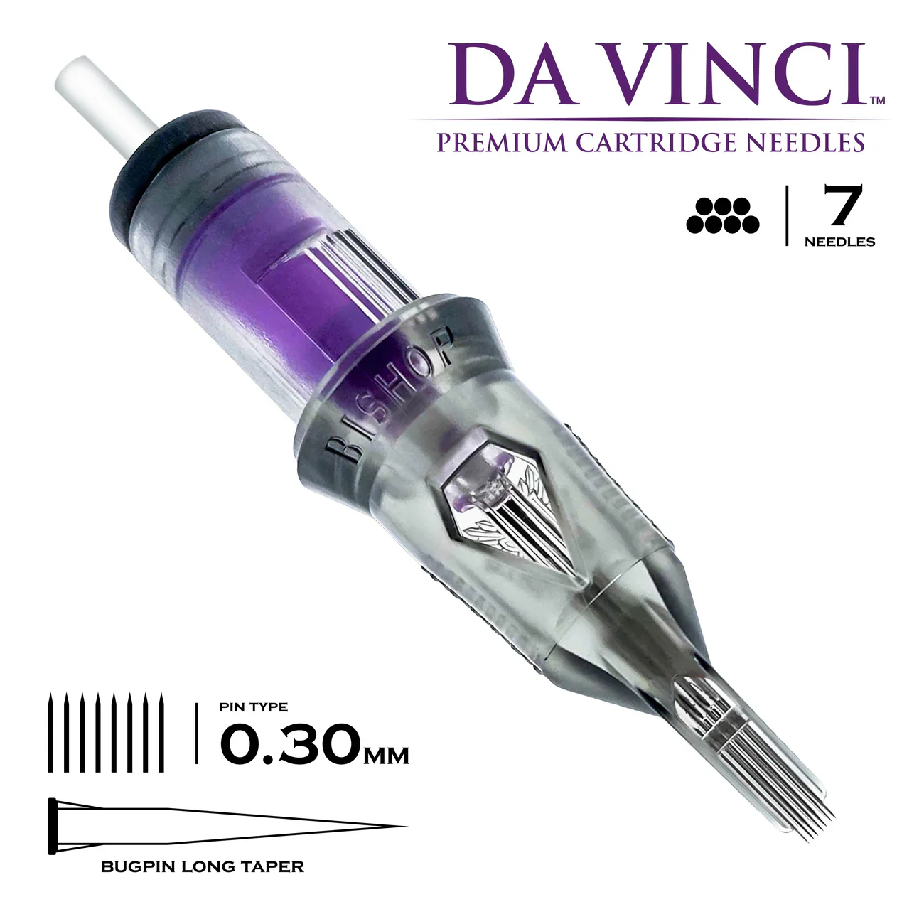 Bishop Da Vinci V2 Tattoo Cartridge Needles — Magnums — Box of 20 - Image 4