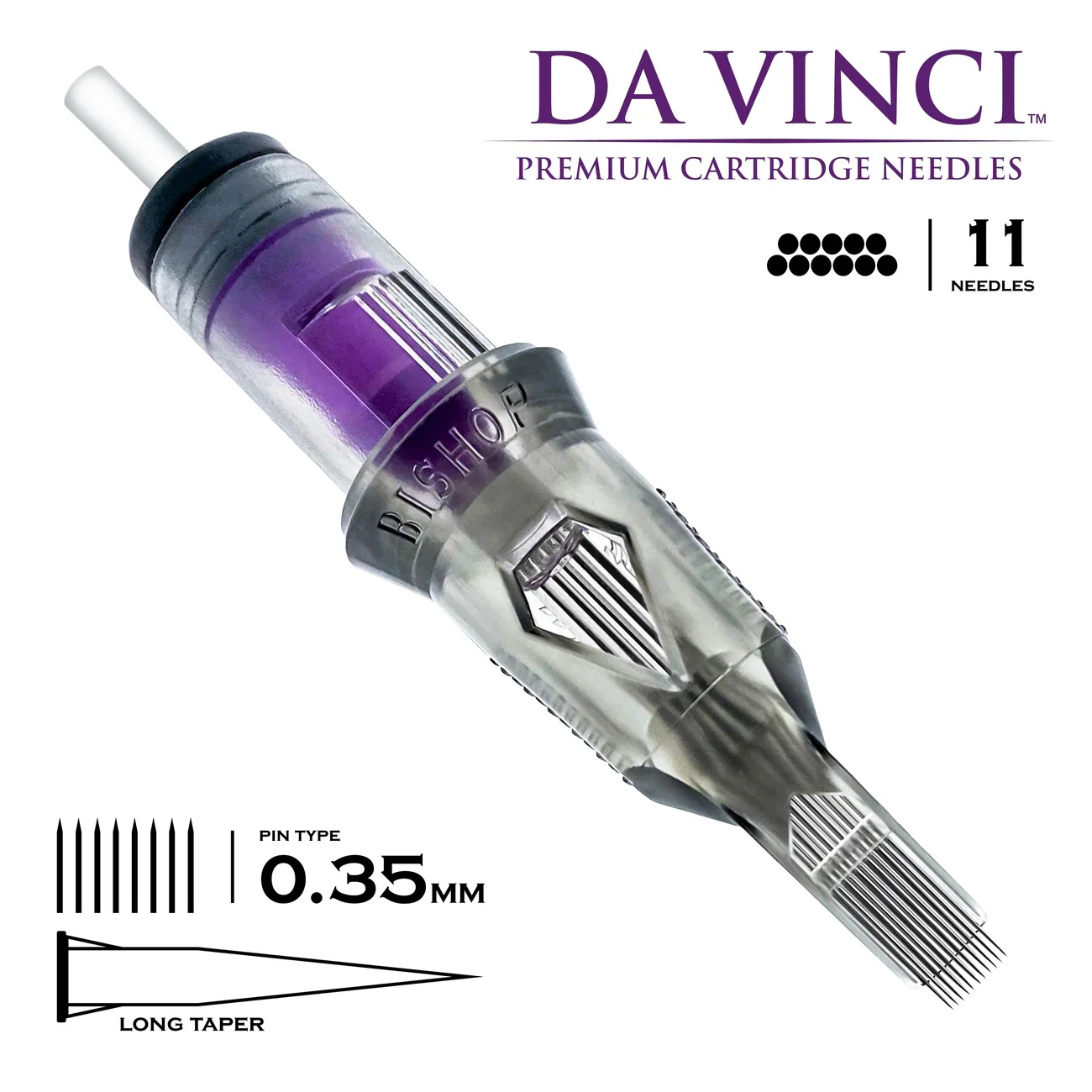 Bishop Da Vinci V2 Tattoo Cartridge Needles — Magnums — Box of 20 - Image 9