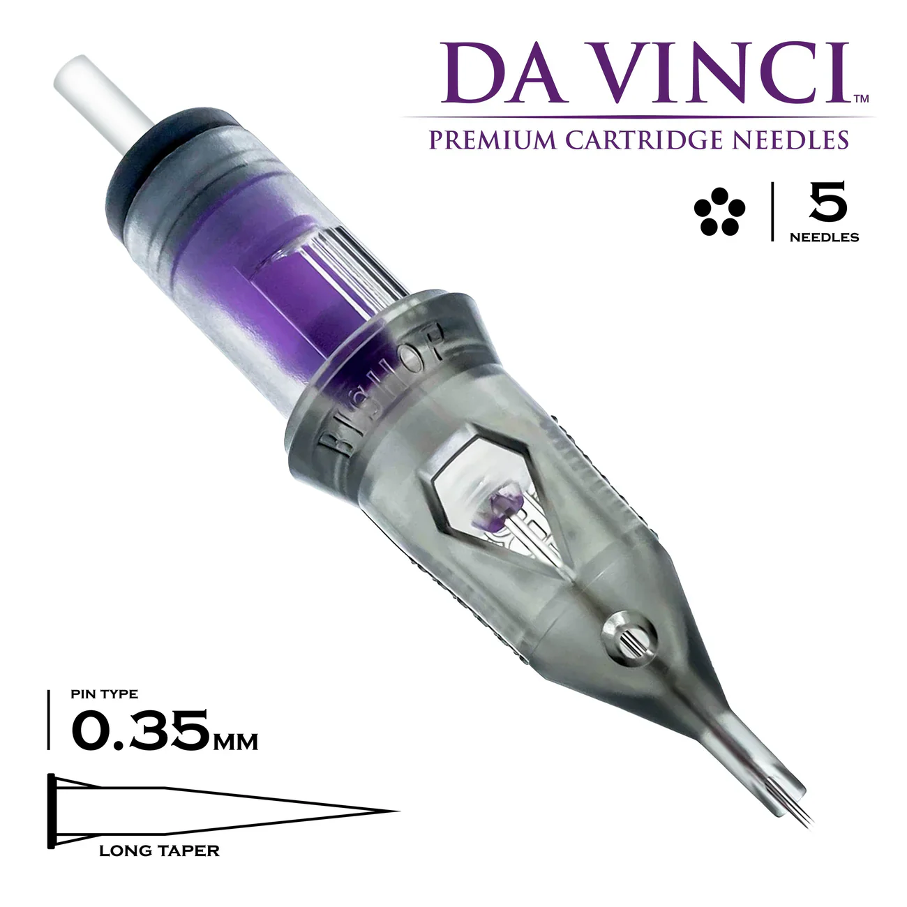 Bishop Da Vinci V2 Tattoo Cartridge Needles — Round Shaders — Box of 20 - Image 3