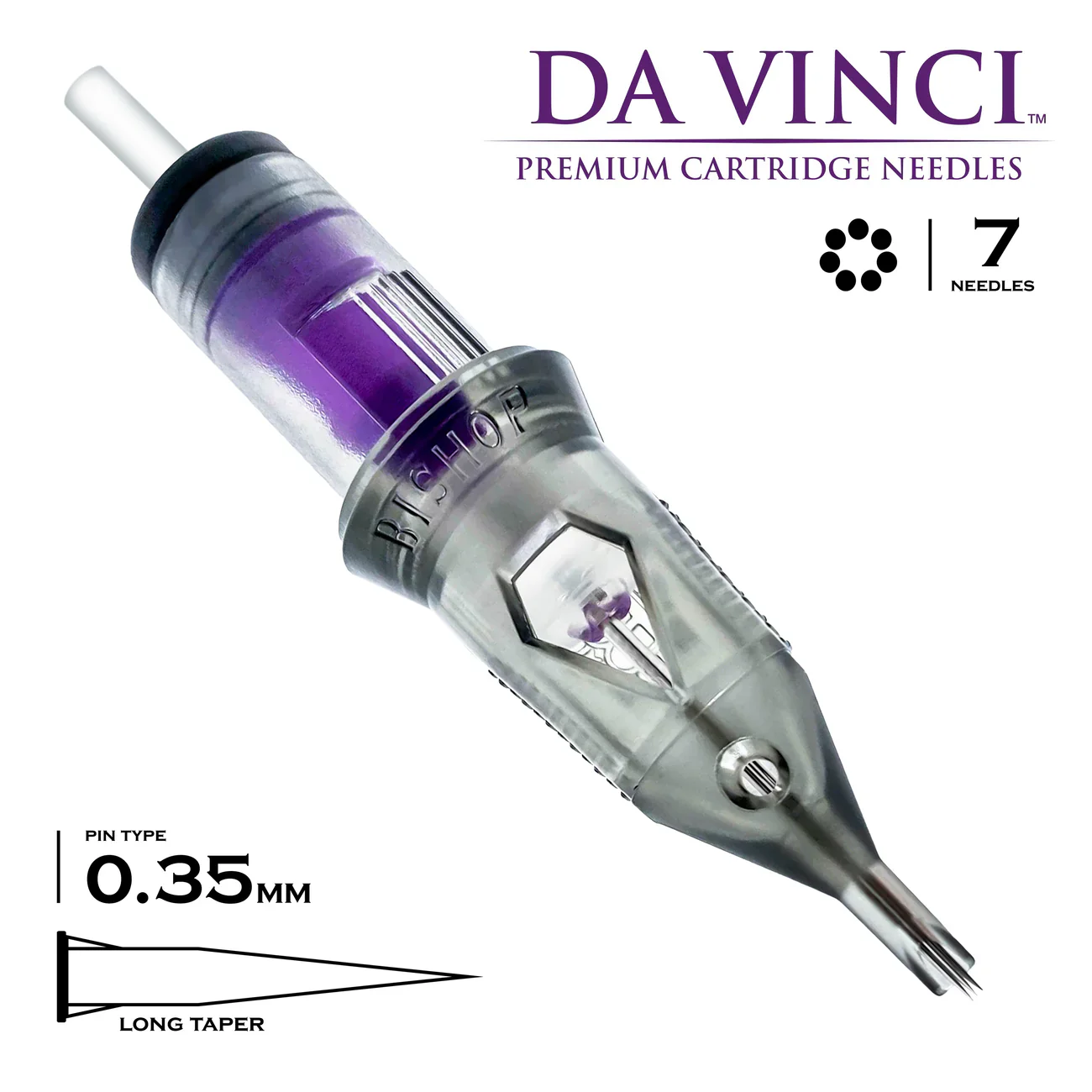 Bishop Da Vinci V2 Tattoo Cartridge Needles — Round Shaders — Box of 20 - Image 4