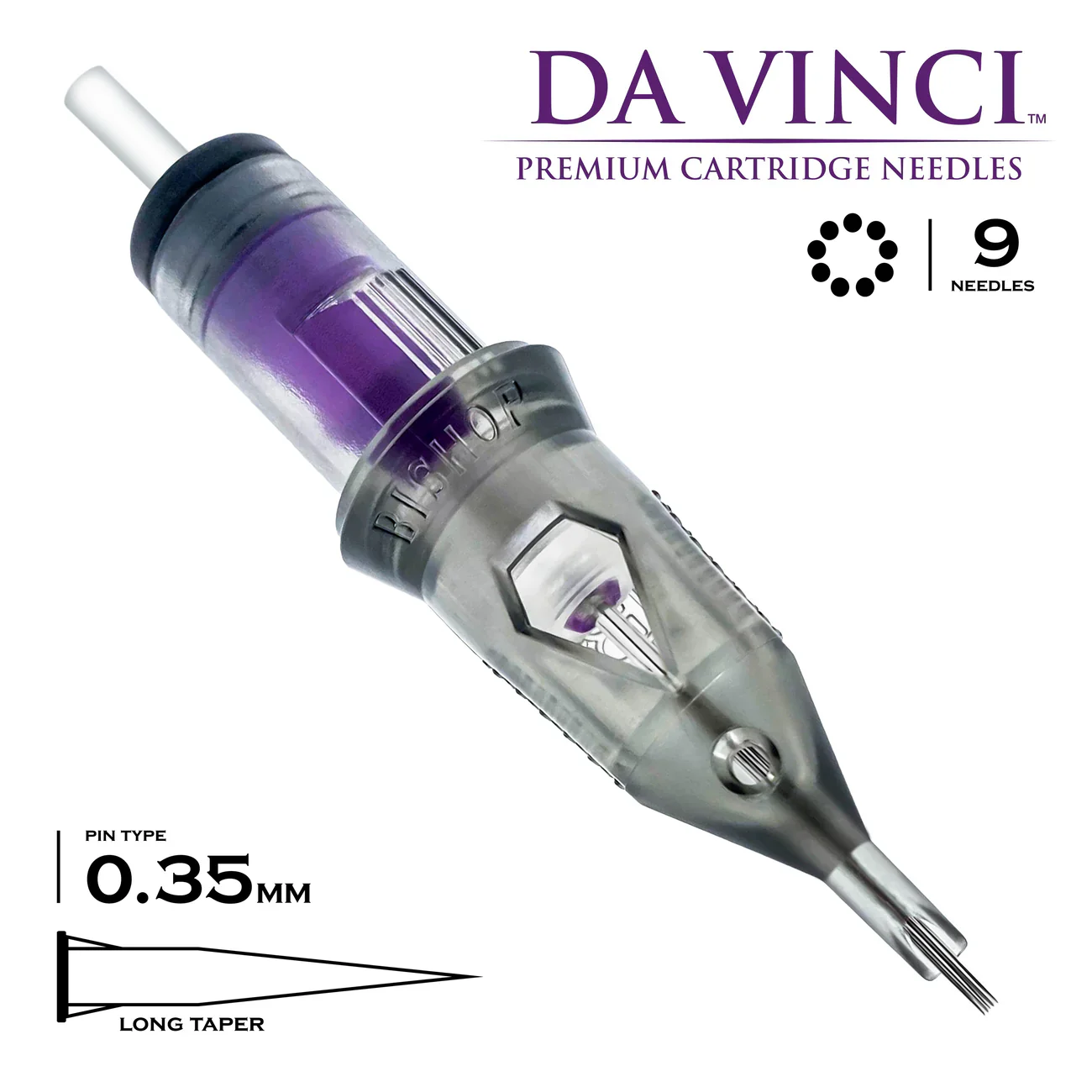 Bishop Da Vinci V2 Tattoo Cartridge Needles — Round Shaders — Box of 20 - Image 5