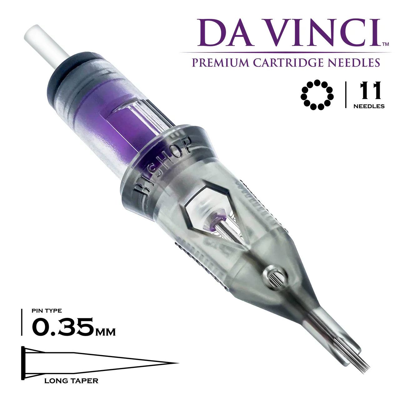 Bishop Da Vinci V2 Tattoo Cartridge Needles — Round Shaders — Box of 20 - Image 6