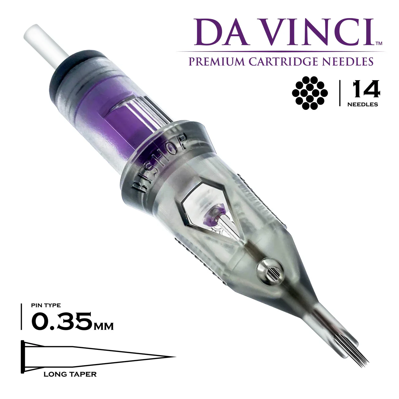 Bishop Da Vinci V2 Tattoo Cartridge Needles — Round Shaders — Box of 20 - Image 7