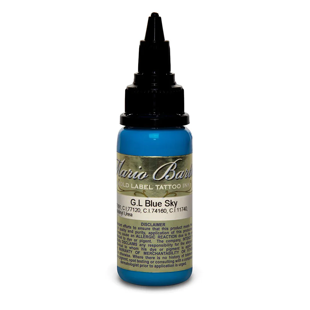 Blue Sky Mario Barth Gold Label — Intenze Tattoo Ink — 1oz Bottle - Image 2