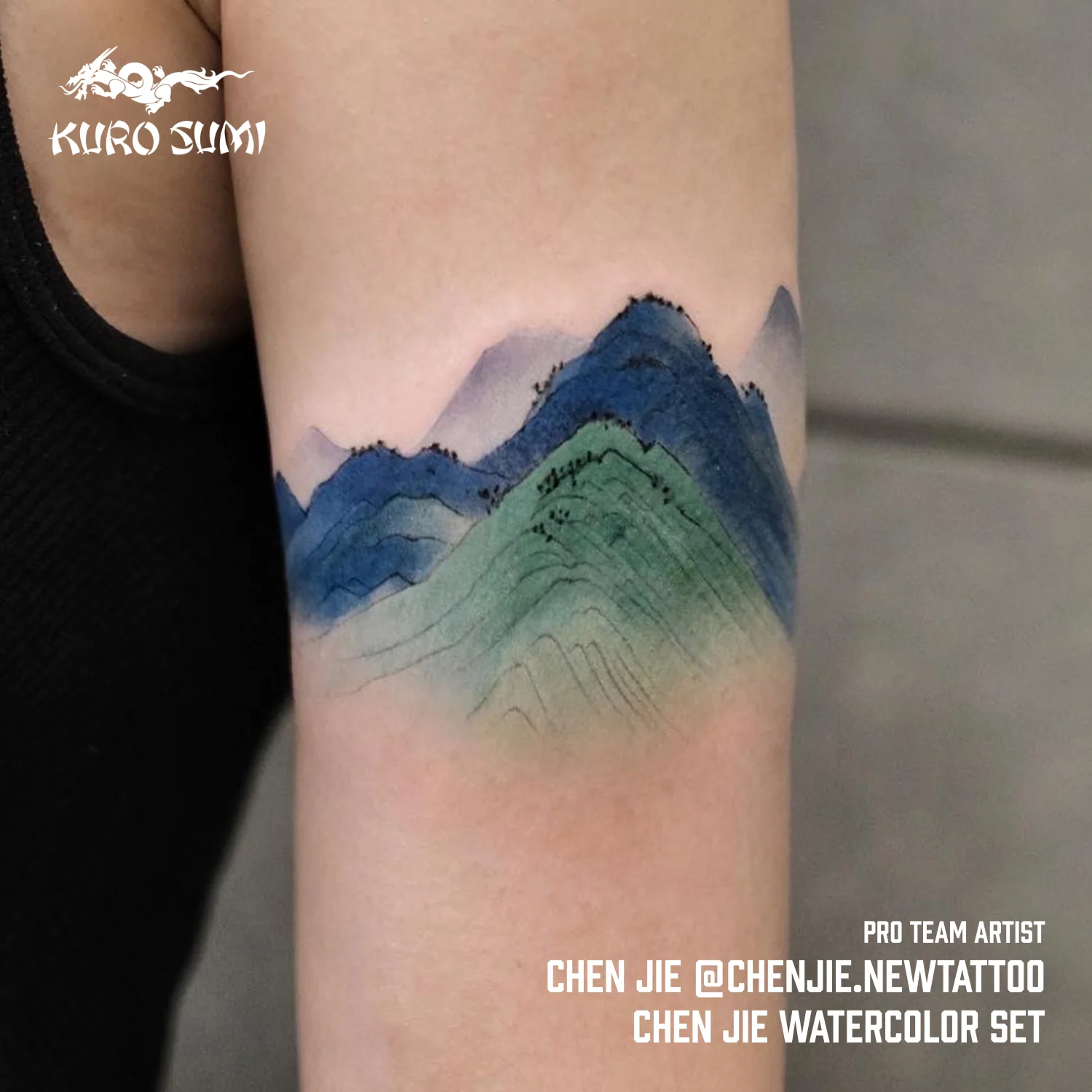 Chen Jie Watercolor Set — Kuro Sumi Tattoo Ink — 6 1.5oz Bottles - Image 11