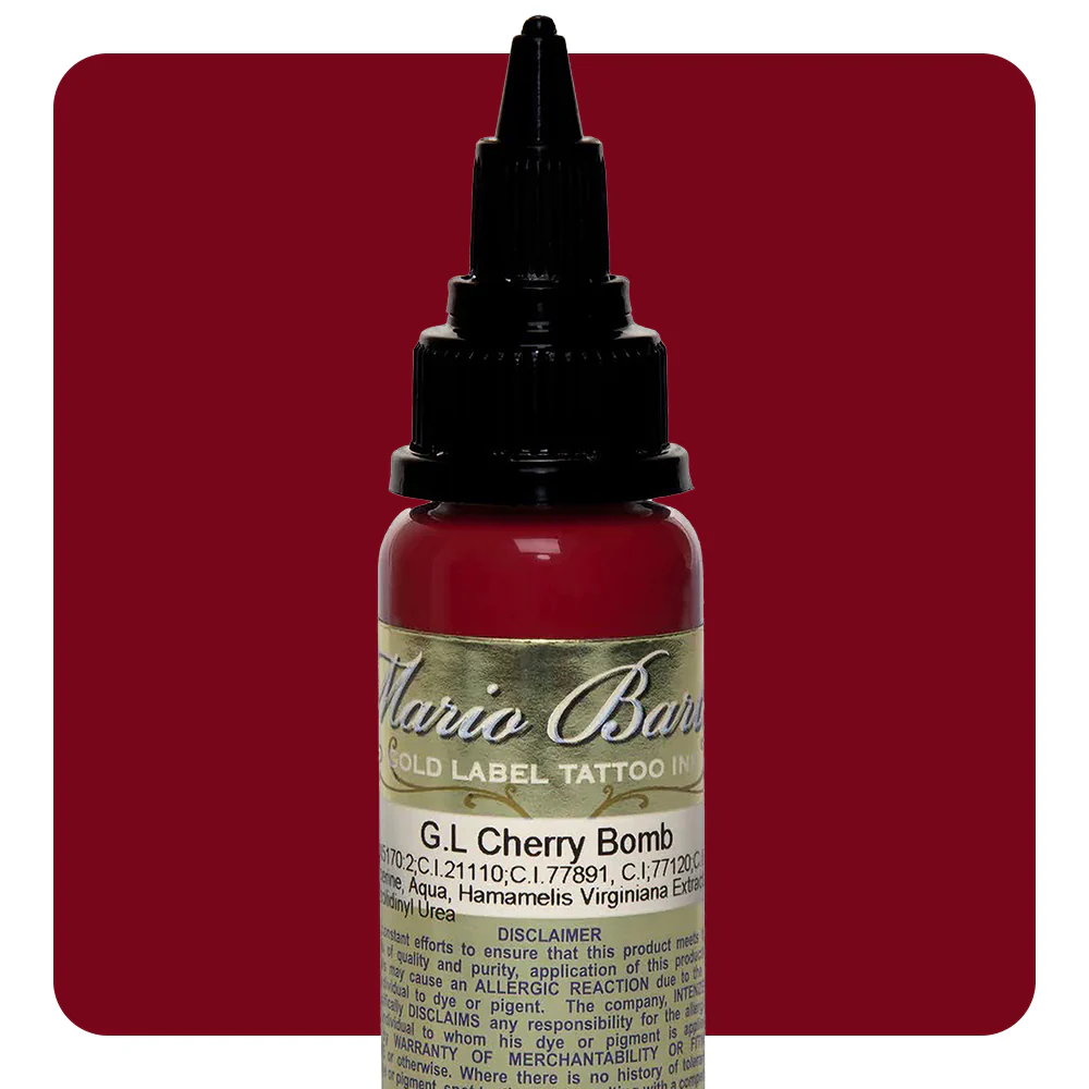 Cherry Bomb Mario Barth Gold Label — Intenze Tattoo Ink — 1oz Bottle