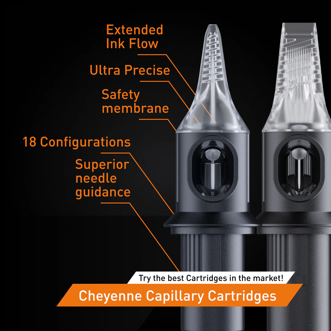 Cheyenne Capillary Cartridge Needles 20 Pack - Textured Tight Round Liners - Image 3