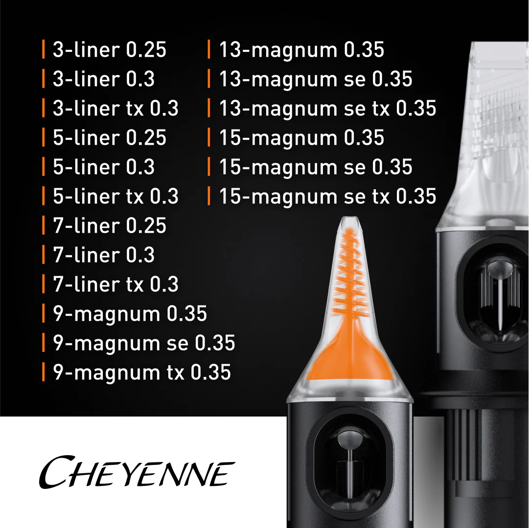 Cheyenne Capillary Cartridge Needles 20 Pack - Textured Tight Round Liners - Image 5