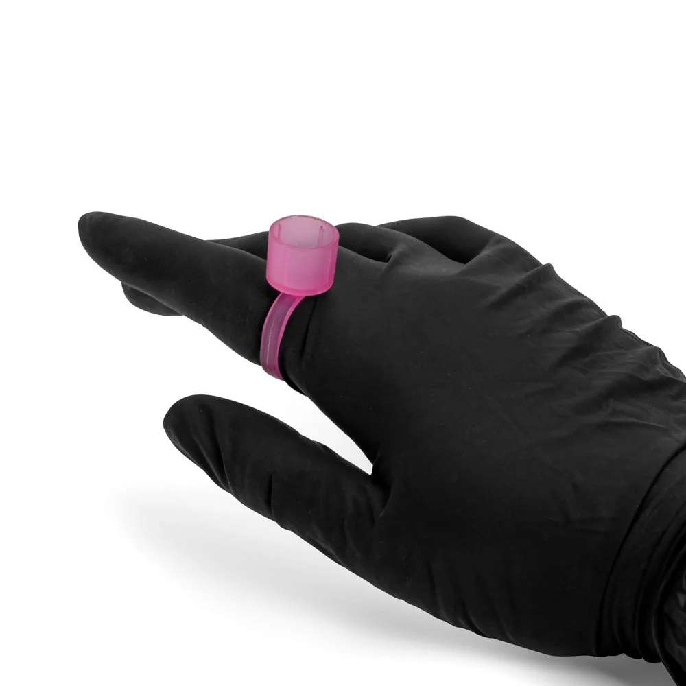 Cosmetic Ink Cup Holder Finger Ring — Pink — Bag of 50 - Image 5