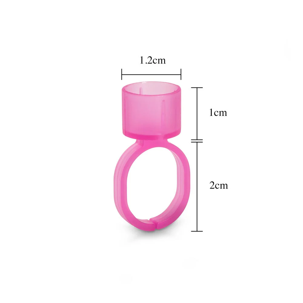 Cosmetic Ink Cup Holder Finger Ring — Pink — Bag of 50 - Image 6