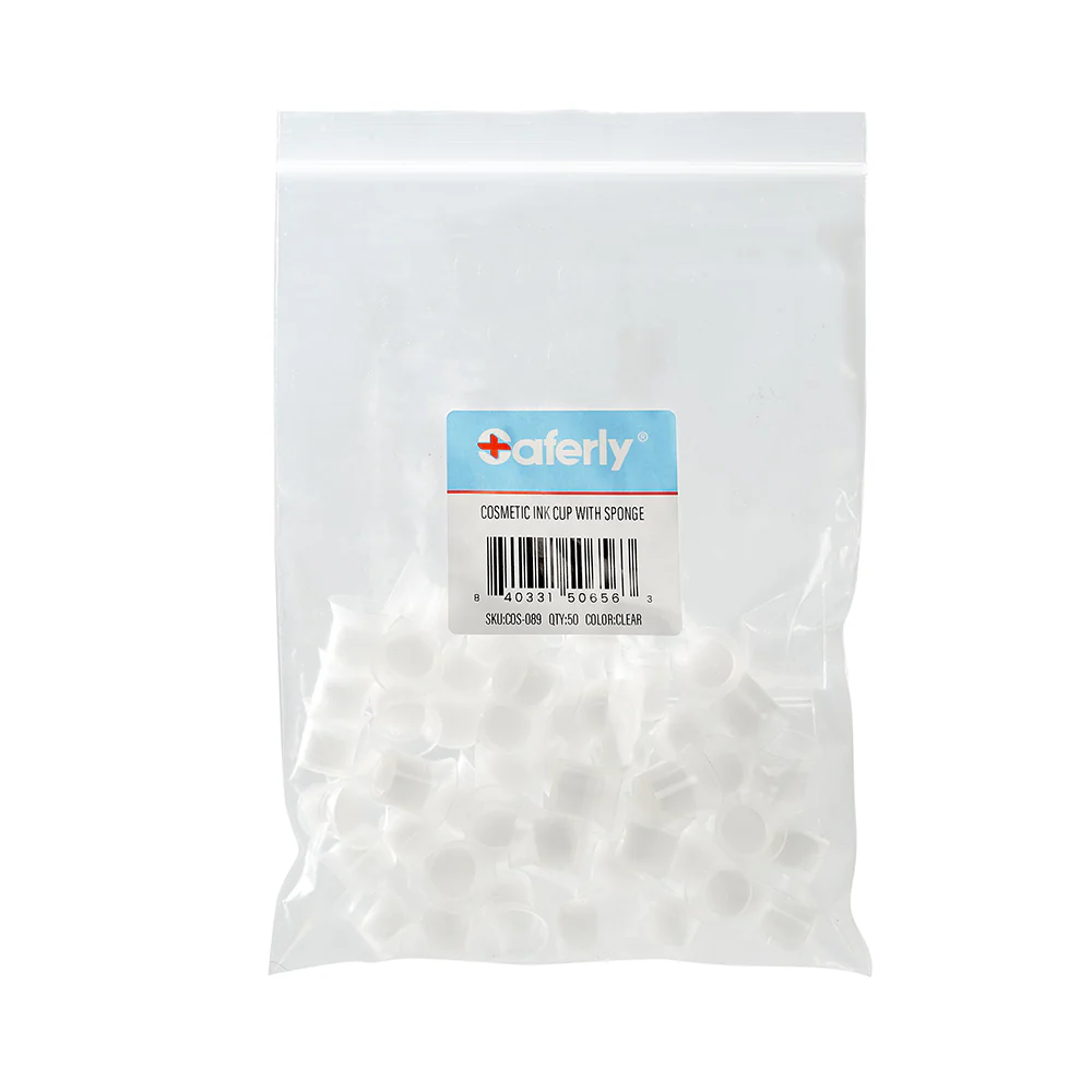 Cosmetic Ink Cup with Sponge — Clear — Bag of 50 - Image 5