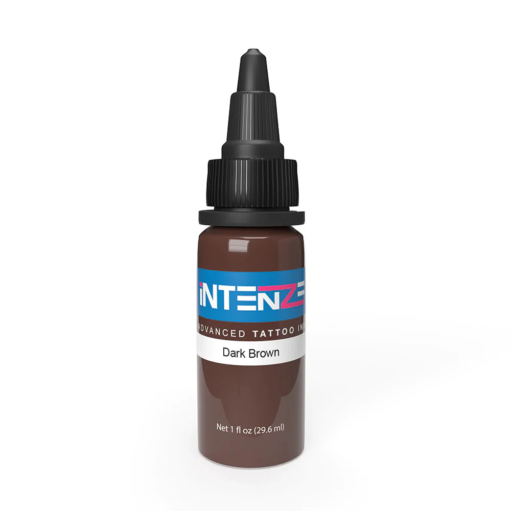 Dark Brown — Intenze Tattoo Ink — Pick Size - Image 2