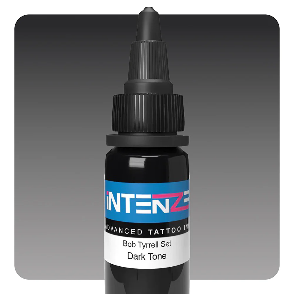 Dark Tone — Bob Tyrrell Black & Grey Series — Intenze Tattoo Ink — 1oz Bottle