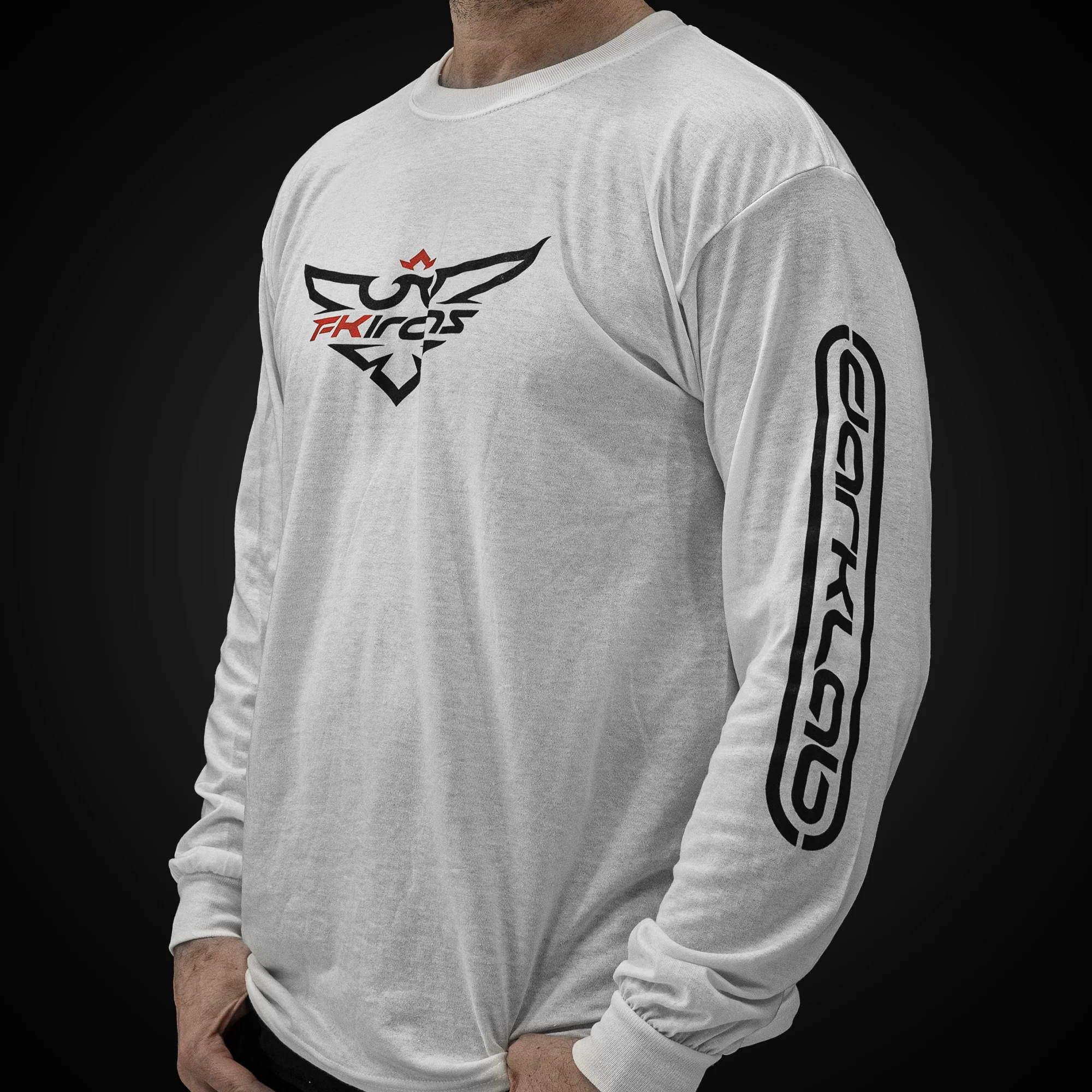 Darklab White Long Sleeve T Shirts - Image 2
