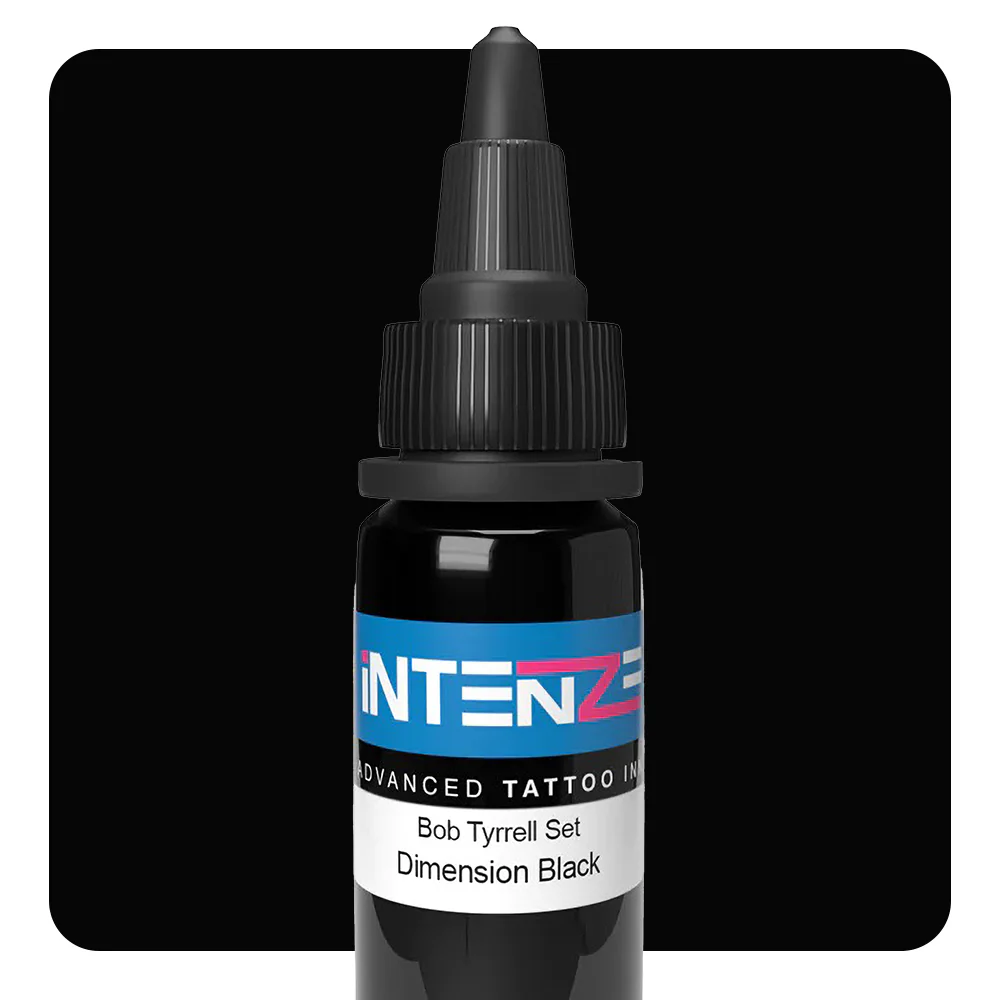 Dimension Black — Bob Tyrrell Black & Grey Series — Intenze Tattoo Ink — 1oz Bottle