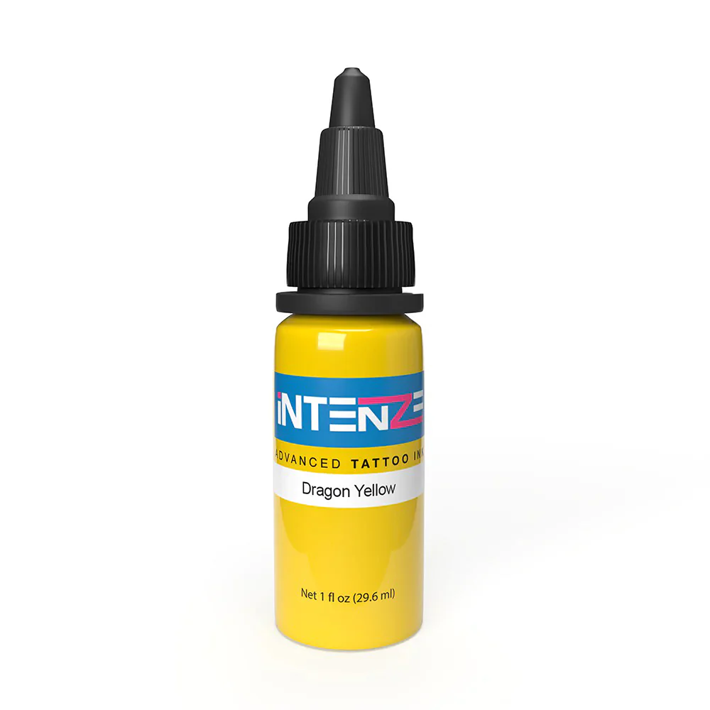 Dragon Yellow — Intenze Tattoo Ink — 1oz Bottle - Image 2