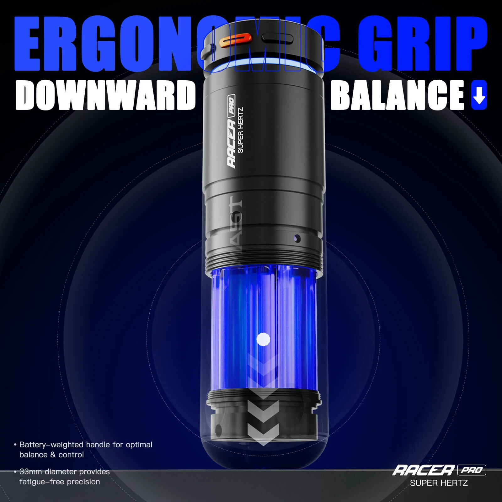Dragonhawk Mast Racer Pro Wireless Tattoo Pen Machine — Black — 4.2mm Stroke - Image 7
