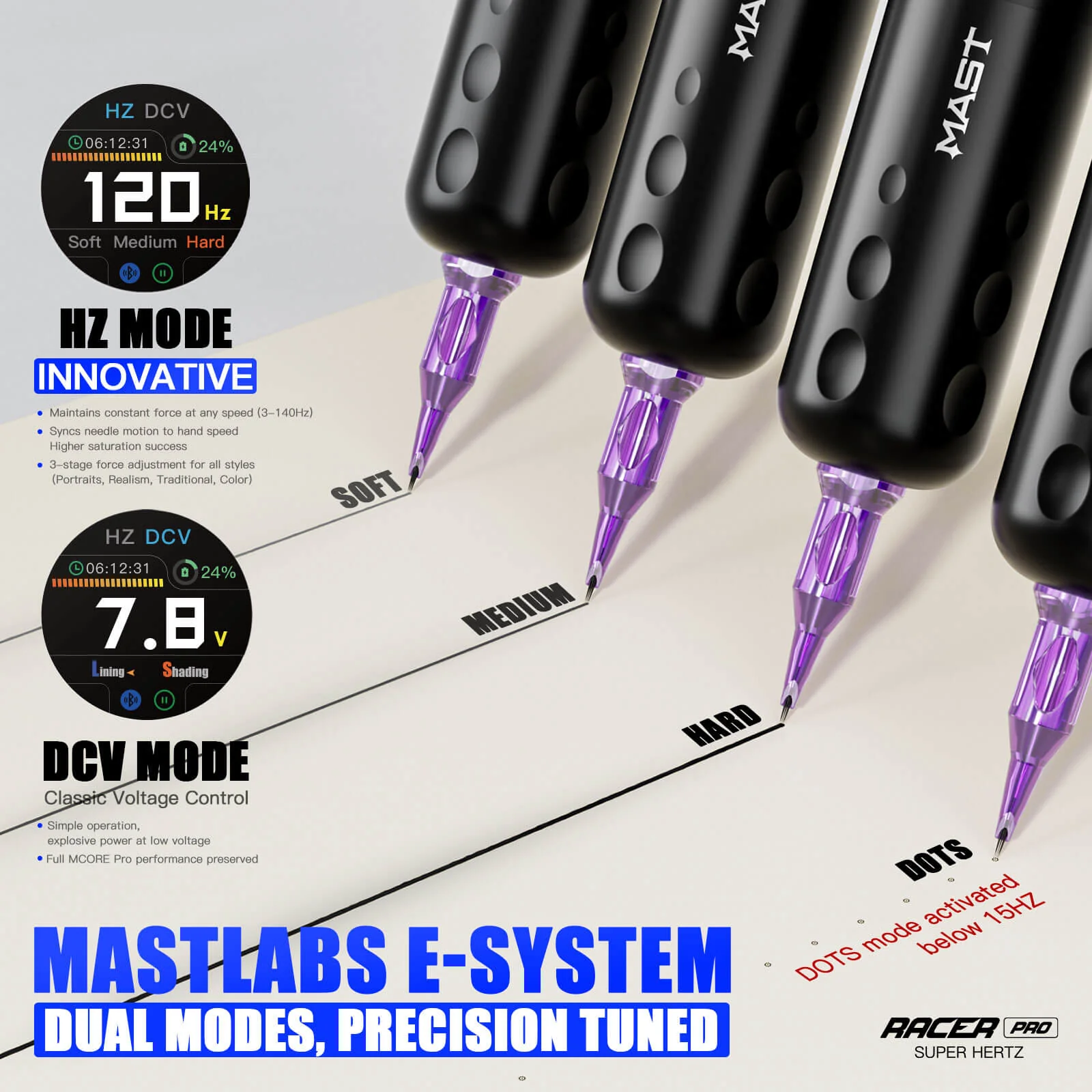 Dragonhawk Mast Racer Pro Wireless Tattoo Pen Machine — Black — 4.2mm Stroke - Image 9