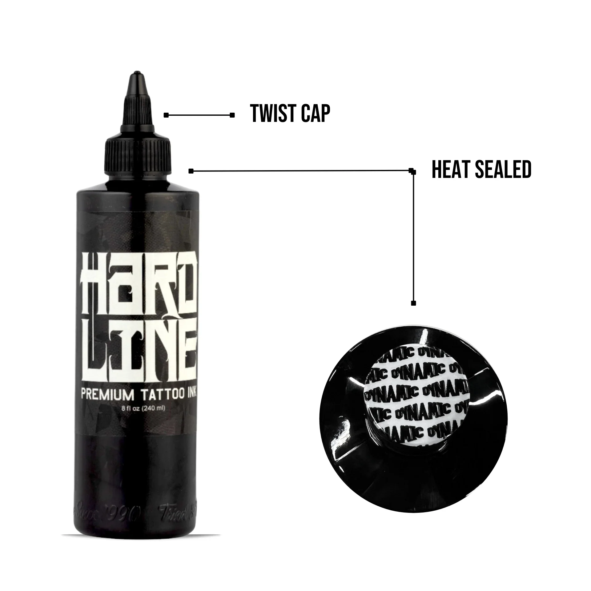 Dynamic Black Hardline Tattoo Ink — 8oz Bottle - Image 4