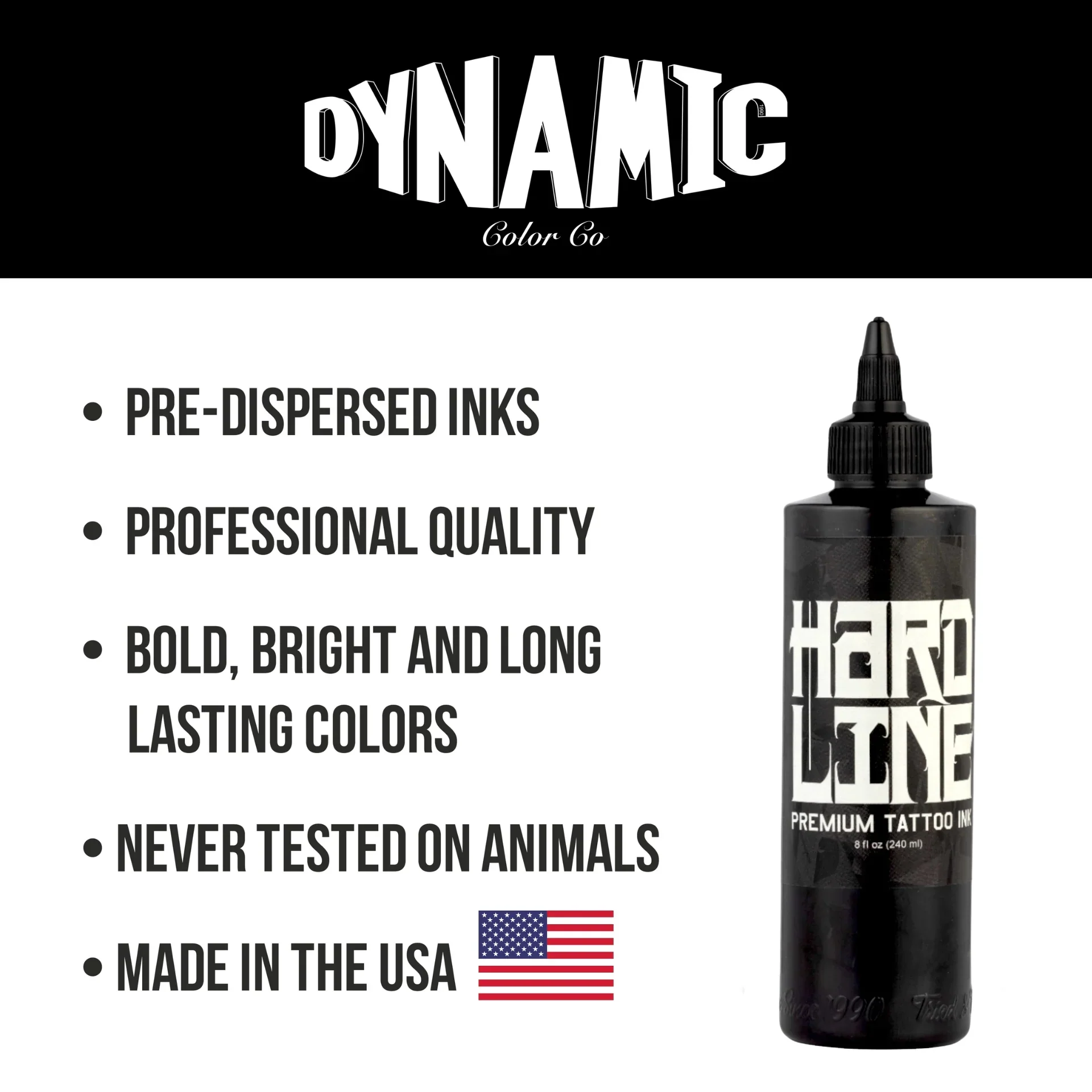 Dynamic Black Hardline Tattoo Ink — 8oz Bottle - Image 5