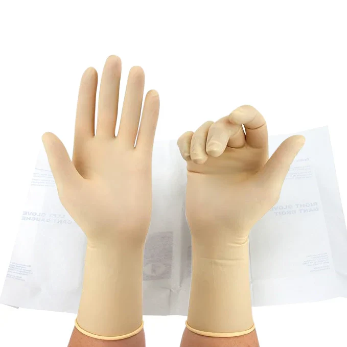 Dynarex Sterile White Latex Gloves — Box of 100 - Image 4