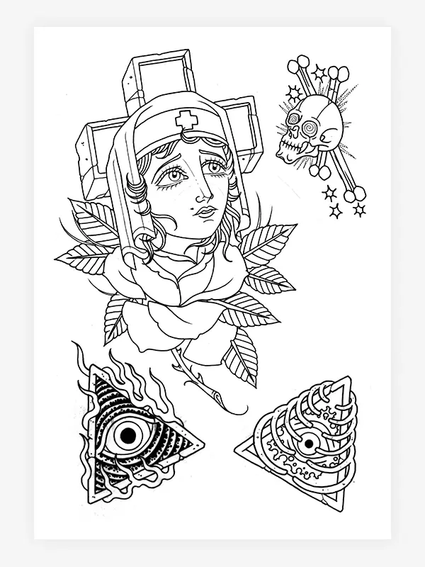 Echoes of Time — 25 Years of Tattoo Art — Hardcover Book + Travel Tool Book - Image 26