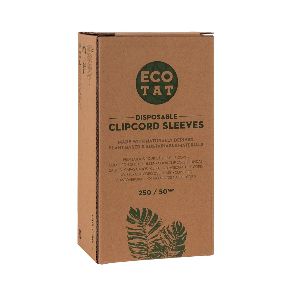 ECOTAT Clip Cord Sleeve Covers - 2" x 31.5" - 250/bx - Image 3