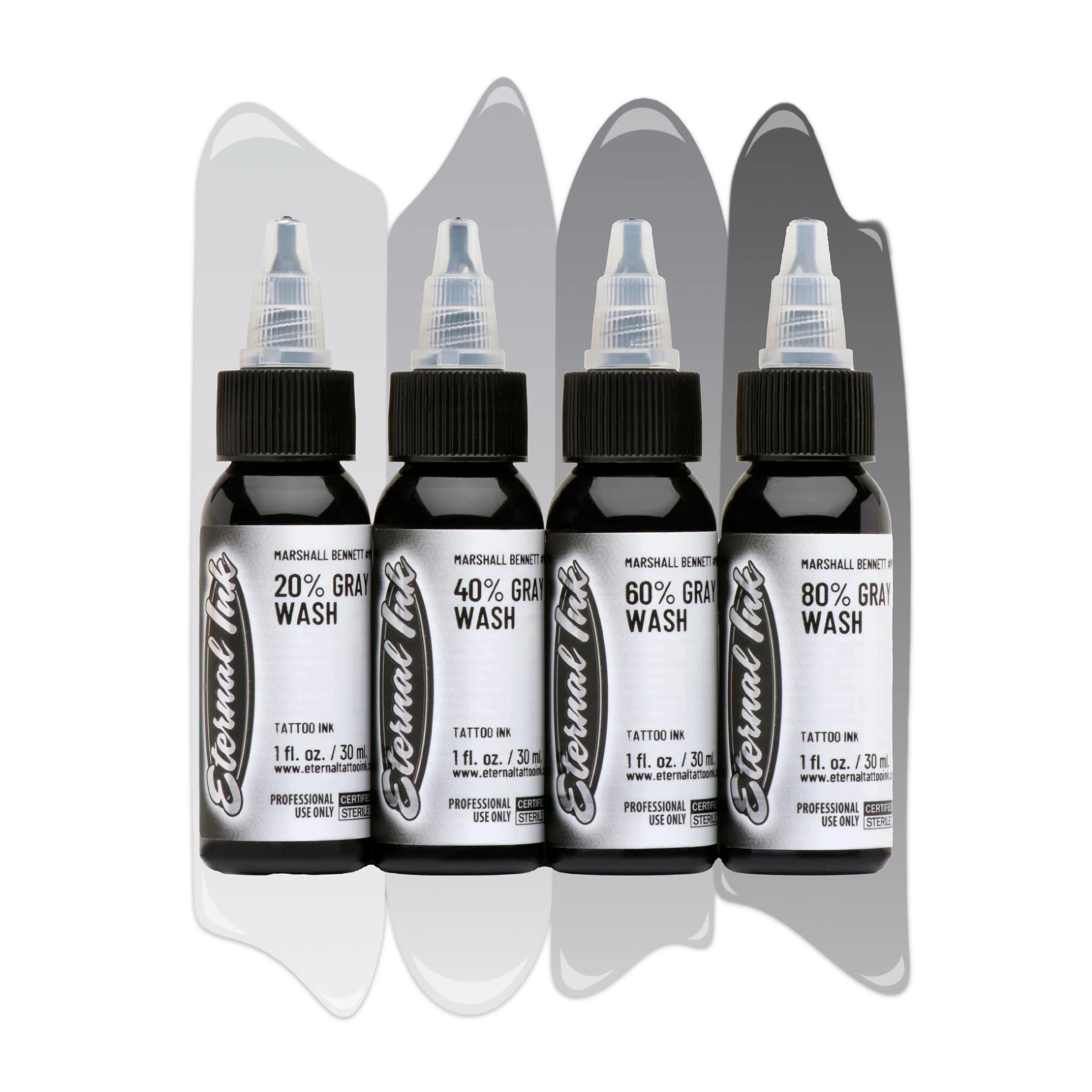 Eternal Tattoo Ink - Marshall Bennett Gray Wash Set of 4