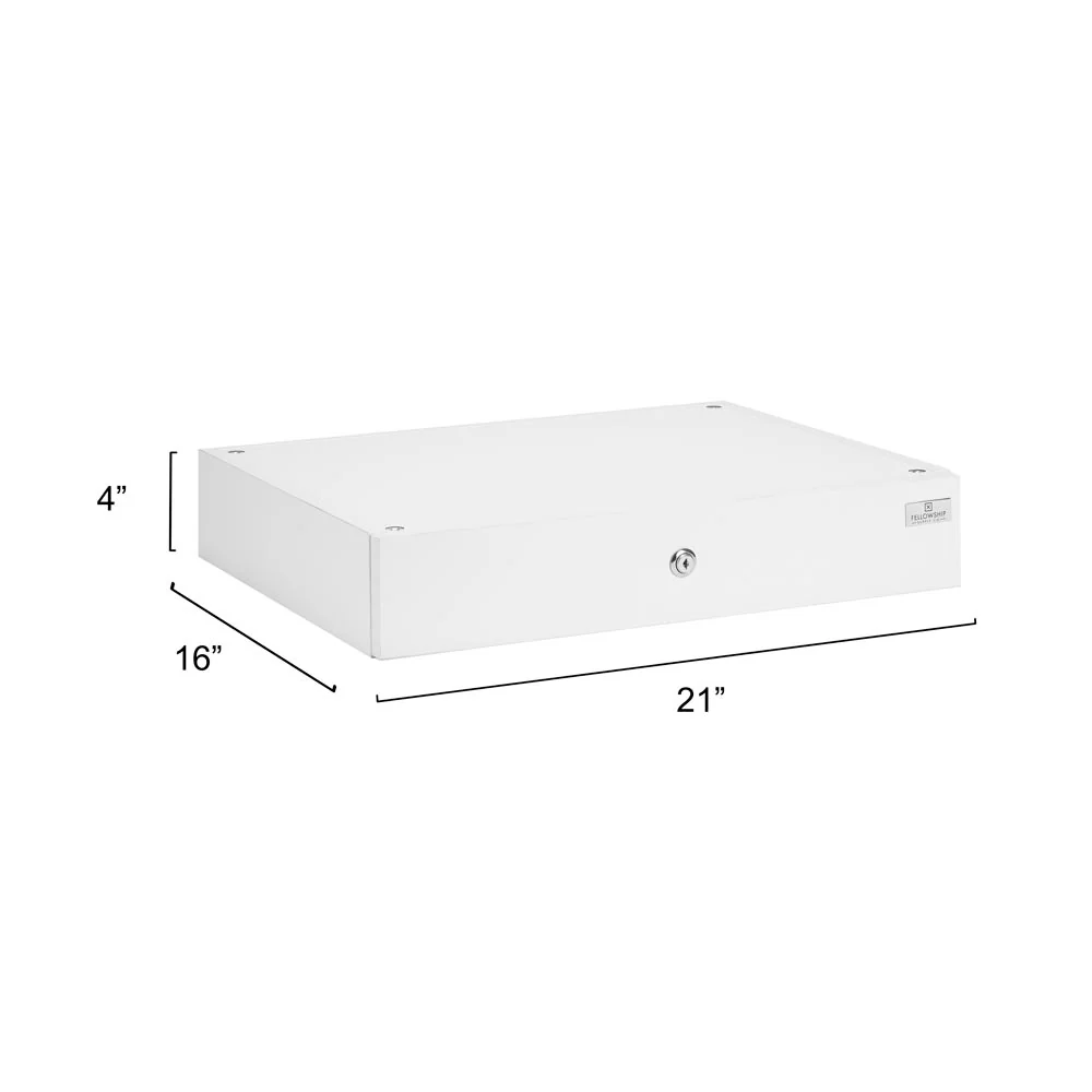 Fellowship Locking Cabinet for Rolling Cart — White - Image 3