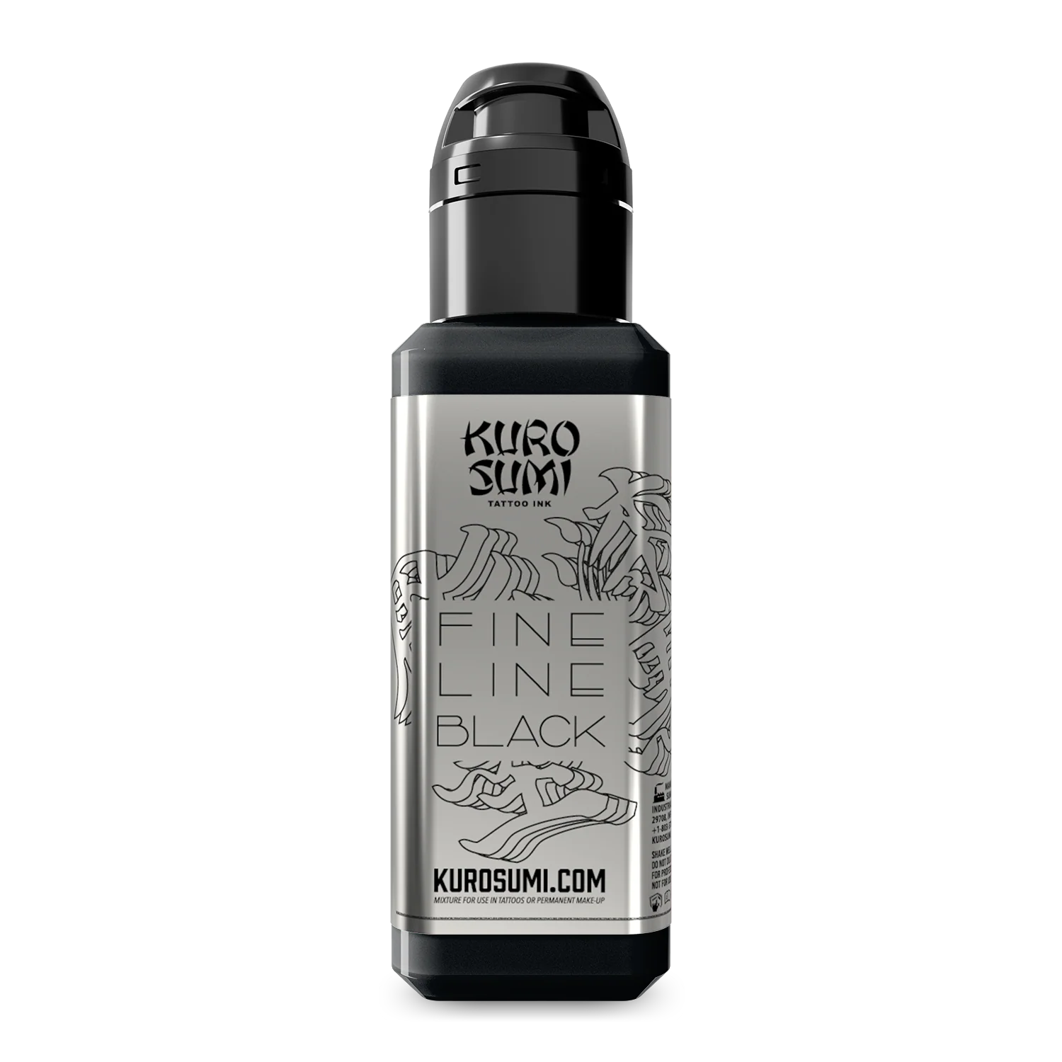 Fine Line Black — Kuro Sumi Tattoo Ink — 1.5oz Bottle - Image 2