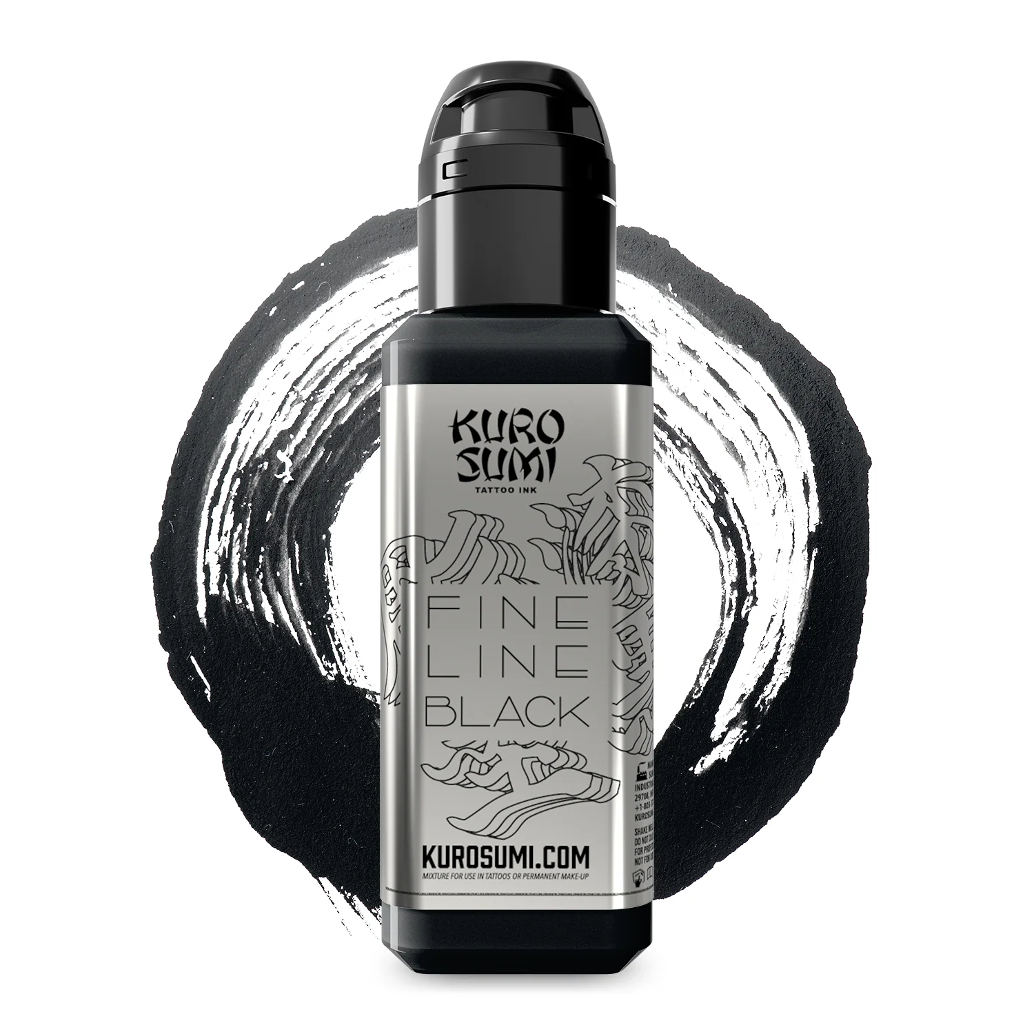 Fine Line Black — Kuro Sumi Tattoo Ink — 1.5oz Bottle - Image 3