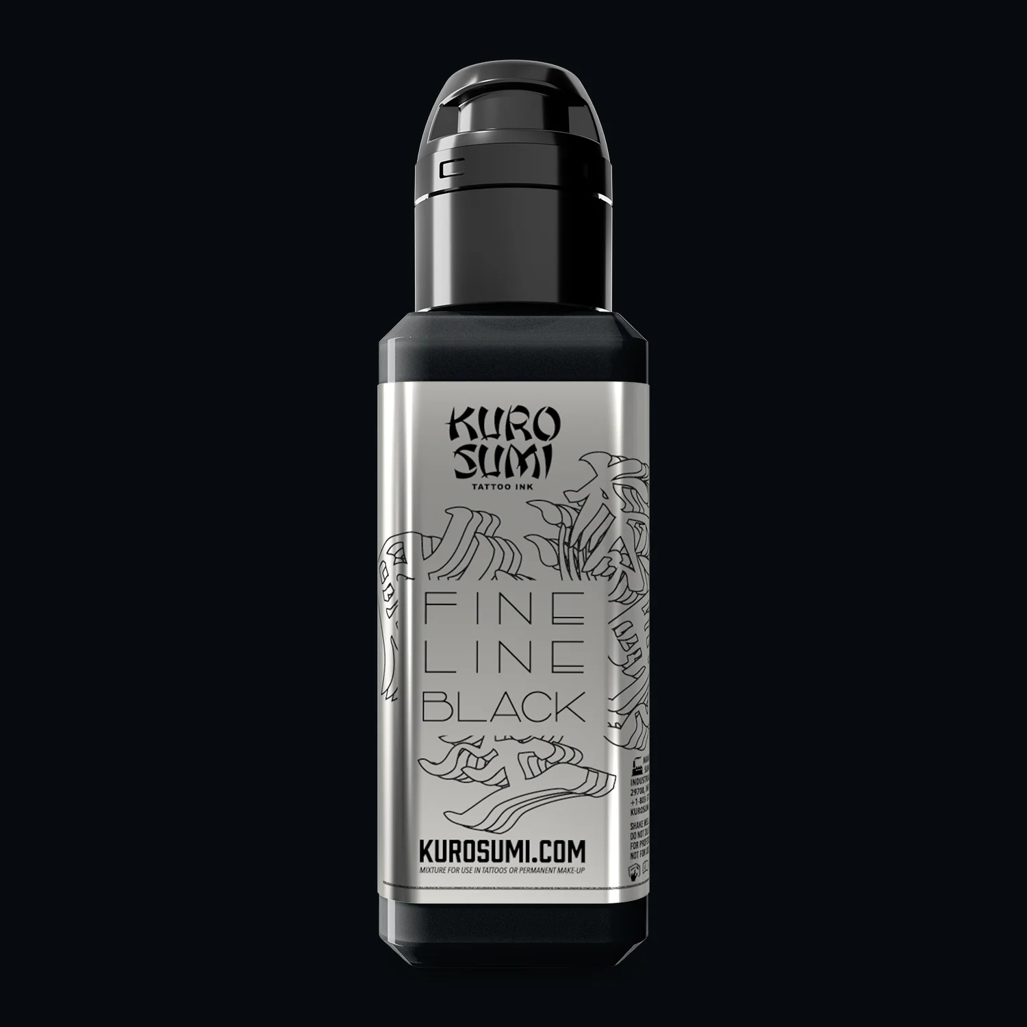 Fine Line Black — Kuro Sumi Tattoo Ink — 1.5oz Bottle - Image 4