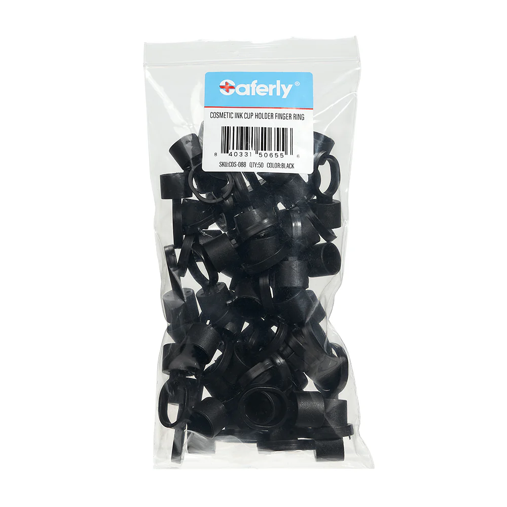 Finger Ring Ink Cup Holder - Black - 50/bag - Image 5