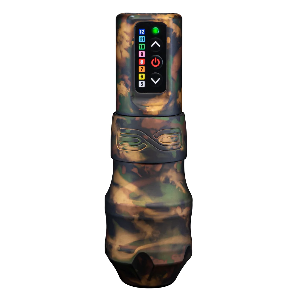 FK Irons EXO Tattoo Machine with 2 PowerBolts — 4.0mm Shadow Camo - Image 9